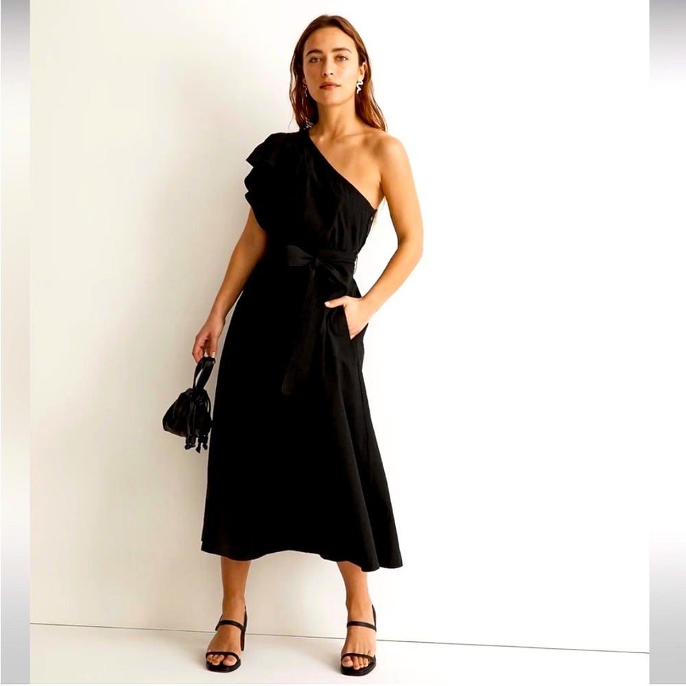 Madewell One-Shoulder Midi Dress XS, NWT